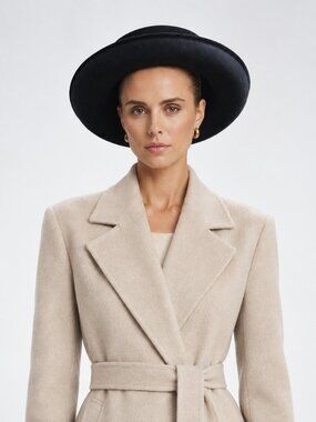 Vintage 80's 90's Kathy Jeanne Black Wool Womens Roller Bowler Hat